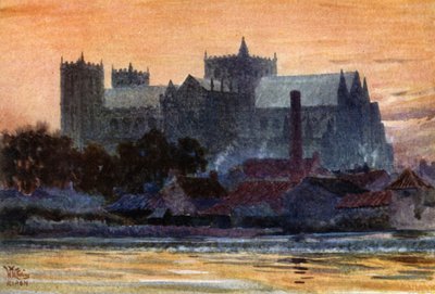 Ripon, katedralen (färg litho) av William Wiehe Collins