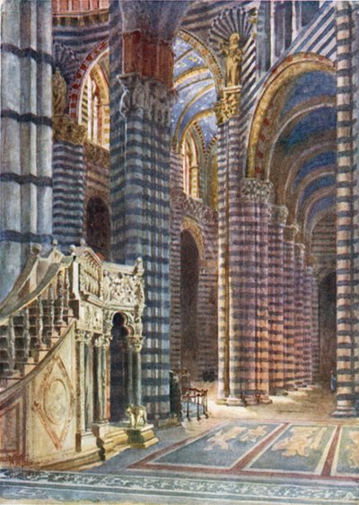 Siena. The Arch of St. Joseph (färg litho) av William Wiehe Collins
