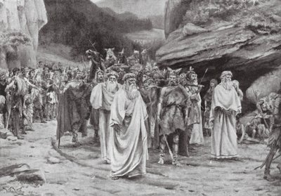 Begravningen av en brittisk hövding (litografi) av William Wiehe Collins