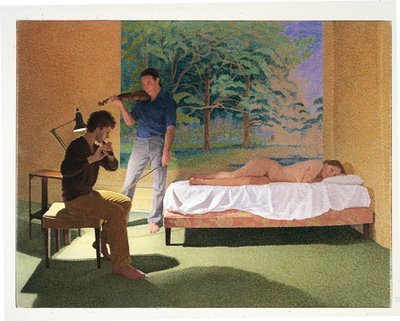Figurer med ett landskap av William Wilkins