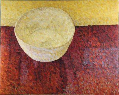 Stilleben, Lucie Rie Bowl, 2013 (Olja på duk) av William Wilkins