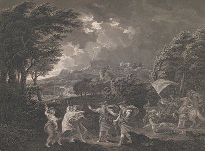 Macbeth and the Witches Shakespeare, Macbeth, akt 1, scen 1, 1770. av William Woollett