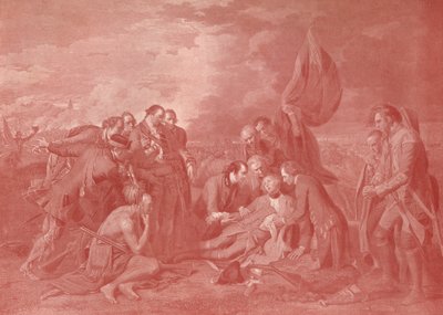General Wolfes död, c1776 1909 av William Woollett