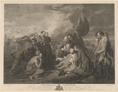 General Wolfes död av William Woollett after Benjamin West