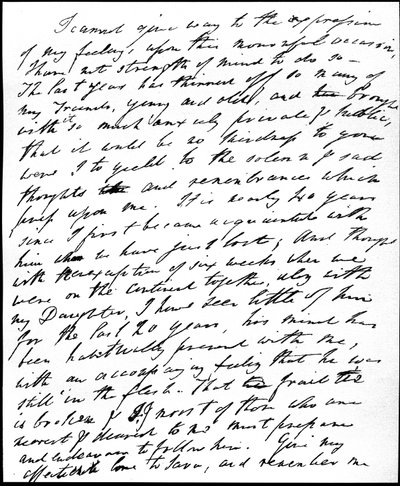 Kondoleansbrev till Henry Nelson Coleridge om hans farbror och svärfar Samuel Taylor Coleridges död den 25 juli 1834, 29 juli 1834 (penna och bläck på papper) av William Wordsworth