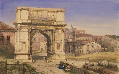 Titusbågen, Rom (akvarell på papper) av William Wyld