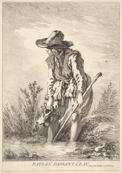 Bonde som korsar vatten, 1786. av William Wynne Ryland