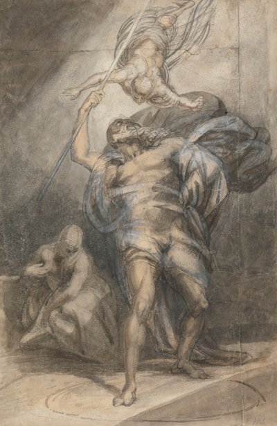 Prospero kallar Ariel av William Young Ottley