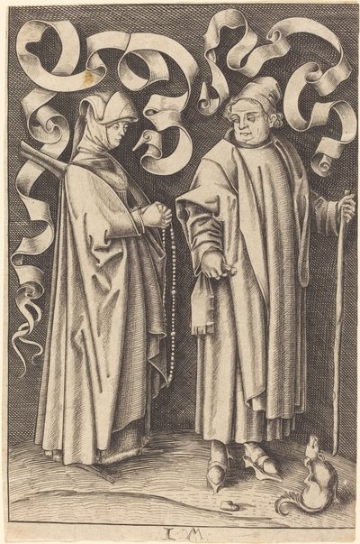 Kyrkobesökarna av William Young Ottley after Israhel van Meckenem