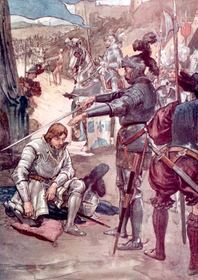 Kung Francis I och Chevalier Bayard av William after Rainey