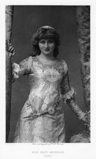Mary Anderson, amerikansk skådespelerska, c1895 av William and Daniel Downey