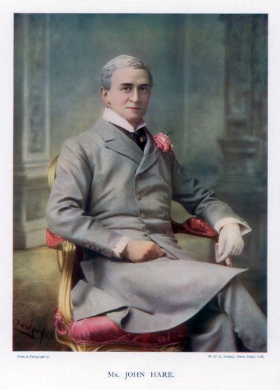 Sir John Hare, engelsk skådespelare och chef för Garrick Theatre, 1901. av William and Daniel Downey