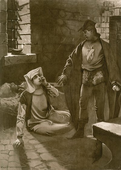 Il Trovatore, akt IV scener iv (litografi) av William de Leftwich (after) Dodge