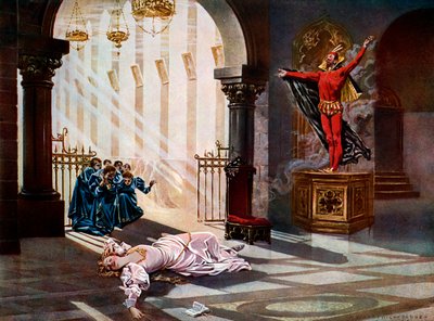 Faust, akt IV scen v av William de Leftwich Dodge