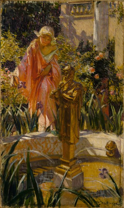 Att kliva i fontänen, ca. 1916. av William de Leftwich Dodge