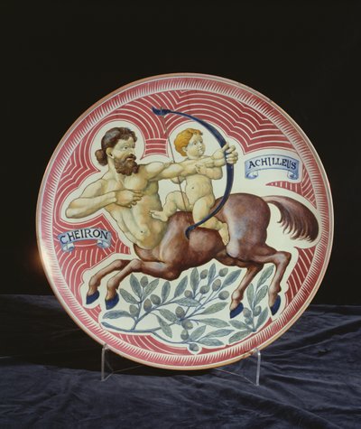 Laddare föreställande Cheiron och Achilleus (keramik) av William de Morgan
