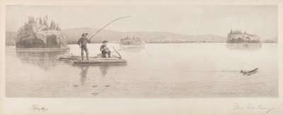 Namnlös (Stångflottefiske) av William de la Montagne Cary