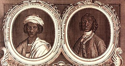 Job, son till Suleiman Diallo, överstepräst i Bonda i landet Foota, Afrika och William Ansah Sessarakoo, son till John Bannishee Corrantee Ohinnee, från Annamaboe av William of Bath (after) Hoare