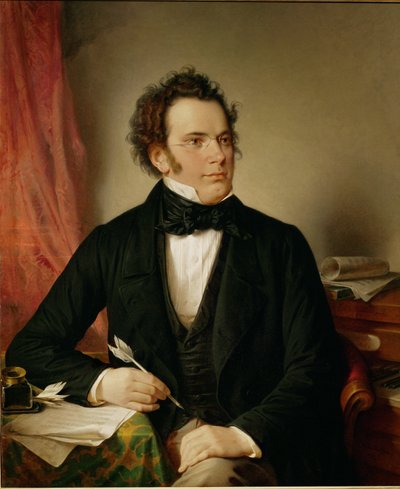 Franz Schubert ... (olja på duk) av Willibrord Joseph Mahler or Maehler