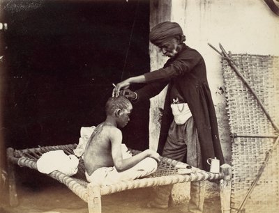 Indisk frisör, 1860-talet. av Willoughby Wallace Hooper