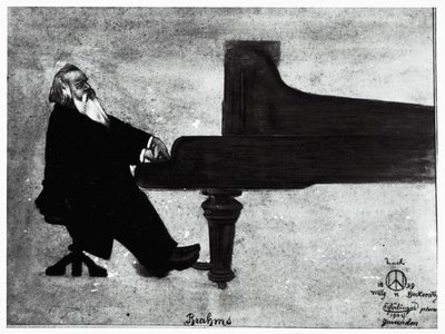 Den tyske kompositören Johannes Brahms (Hamburg av Willy von Beckerath