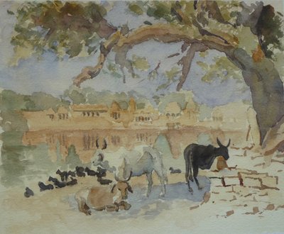435A Jaisalmer - Gadi Sagar (skiss) av Wilson Clive