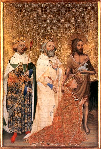 Richard II av England med sina skyddshelgon, mellan 1395 och 1399. av Wilton Master