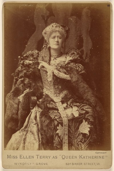 Miss Ellen Terry som "Drottning Katherine" av Window and Grove