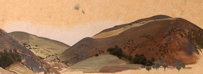 Landskapsstudie för Santissima Trinita, ca 1924 (olja på kalkerpapper) av Winifred Knights