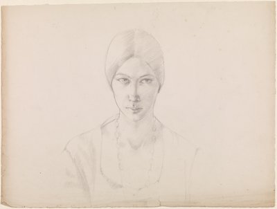 Självporträtt (blyerts på papper) av Winifred Knights