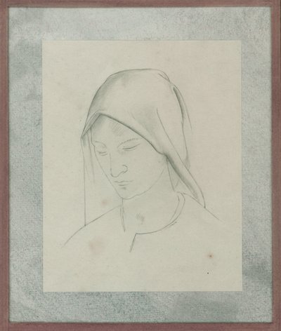 Studie för St Martin altartavla, ca 1928 (penna på papper) av Winifred Knights