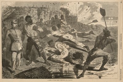 A Shell in the Rebel Trenches, från Harper av Winslow Homer