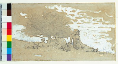 En herdinna, 1879 av Winslow Homer