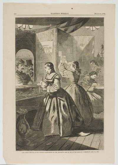 "Any Thing for Me, If You Please"-Postkontoret för Brooklyn Fair till förmån för Sanitary Commission av Winslow Homer