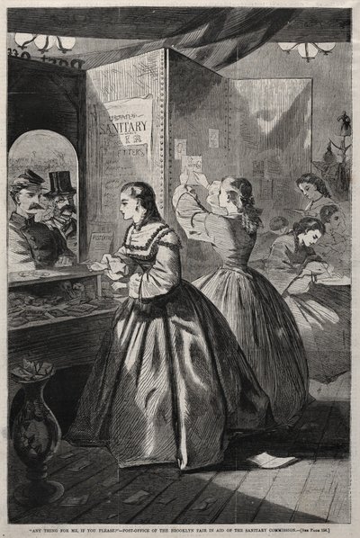 Any Thing for Me, If you Please - Postkontoret för Brooklyn Fair in Aid..., 1864. av Winslow Homer