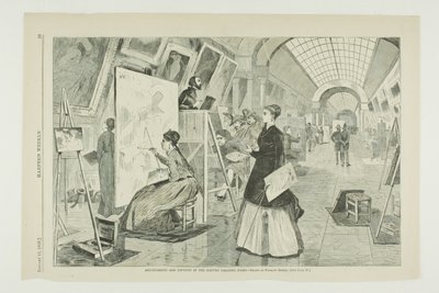 Konststudenter och kopister på Louvren i Paris av Winslow Homer