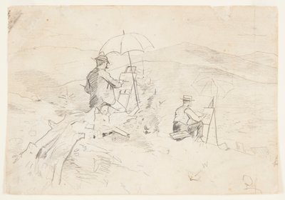 Konstnärer som skissar i Vita bergen av Winslow Homer