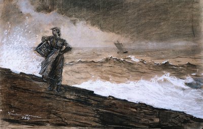 Vid hög sjö, 1884 av Winslow Homer