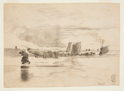 Strand vid lågvatten, Cullercoats, England av Winslow Homer