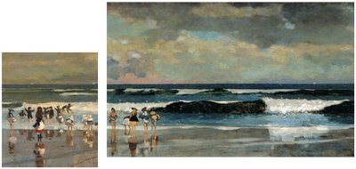 Strandscen amp; På stranden av Winslow Homer