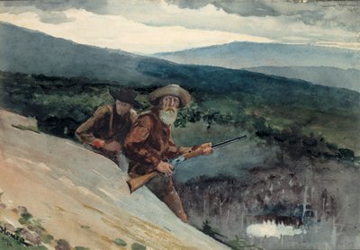 Björnjakt, Prospect Rock, 1892. av Winslow Homer