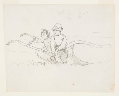Pojke och flicka på en plog av Winslow Homer