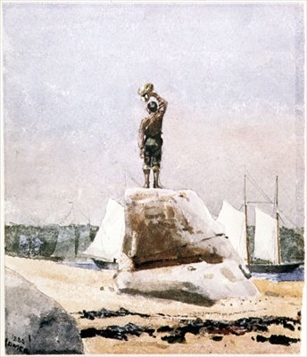 Pojke som anropar skonare av Winslow Homer