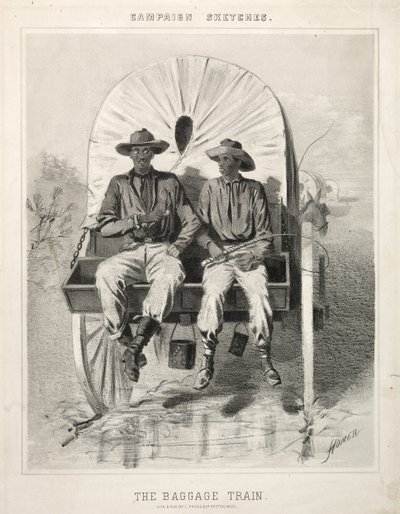 Kampanjskisser: Bagagetåget, 1863. av Winslow Homer