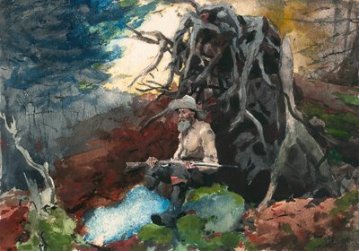 Lägereld, Adirondacks av Winslow Homer