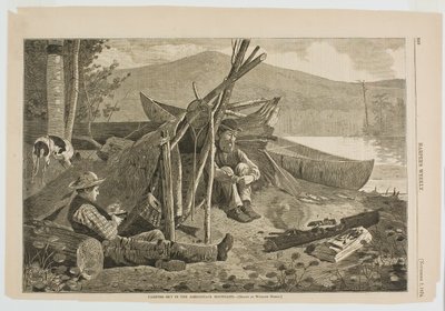 Camping ute i Adirondack Mountains av Winslow Homer