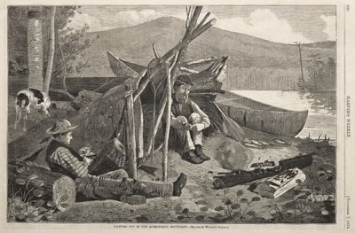 Camping i Adirondackbergen av Winslow Homer