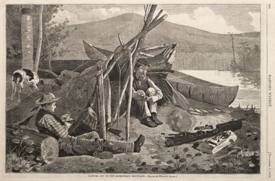 Camping ute i Adirondack-bergen, 1874. av Winslow Homer