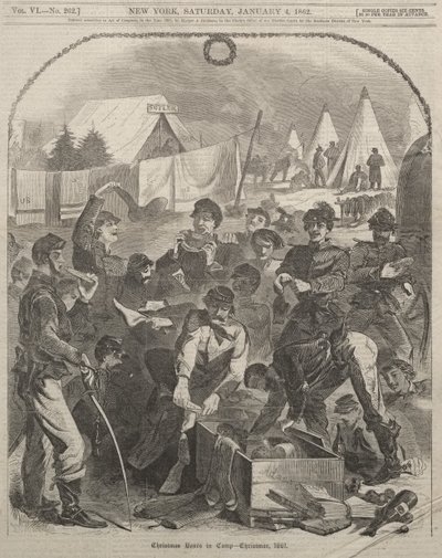 Julklappslådor i lägret – julen 1861 av Winslow Homer
