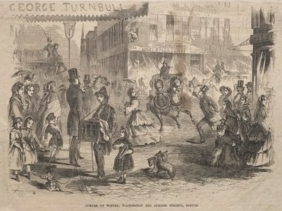 Corner Winter, Washington och Summer Streets, Boston, 1857. av Winslow Homer
